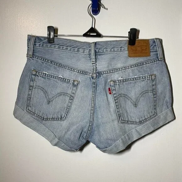 LEVIS 501 Roll Hem Short in Country Road size 27 - Picture 4 of 5